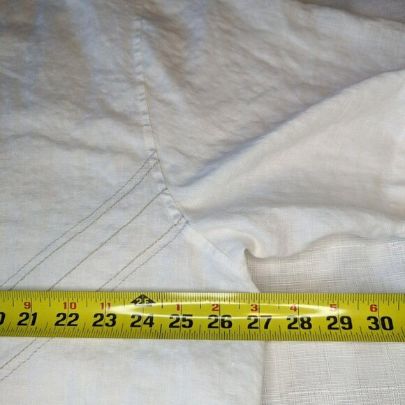 Reunion Men's Linen White Button Up Light Weight Shirt XXL - Picture 3 of 7